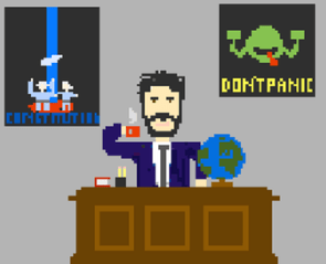 I drew this for my blog's header, wanting to give a glimpse of my world. That is my desk and two posters I have in my classroom!